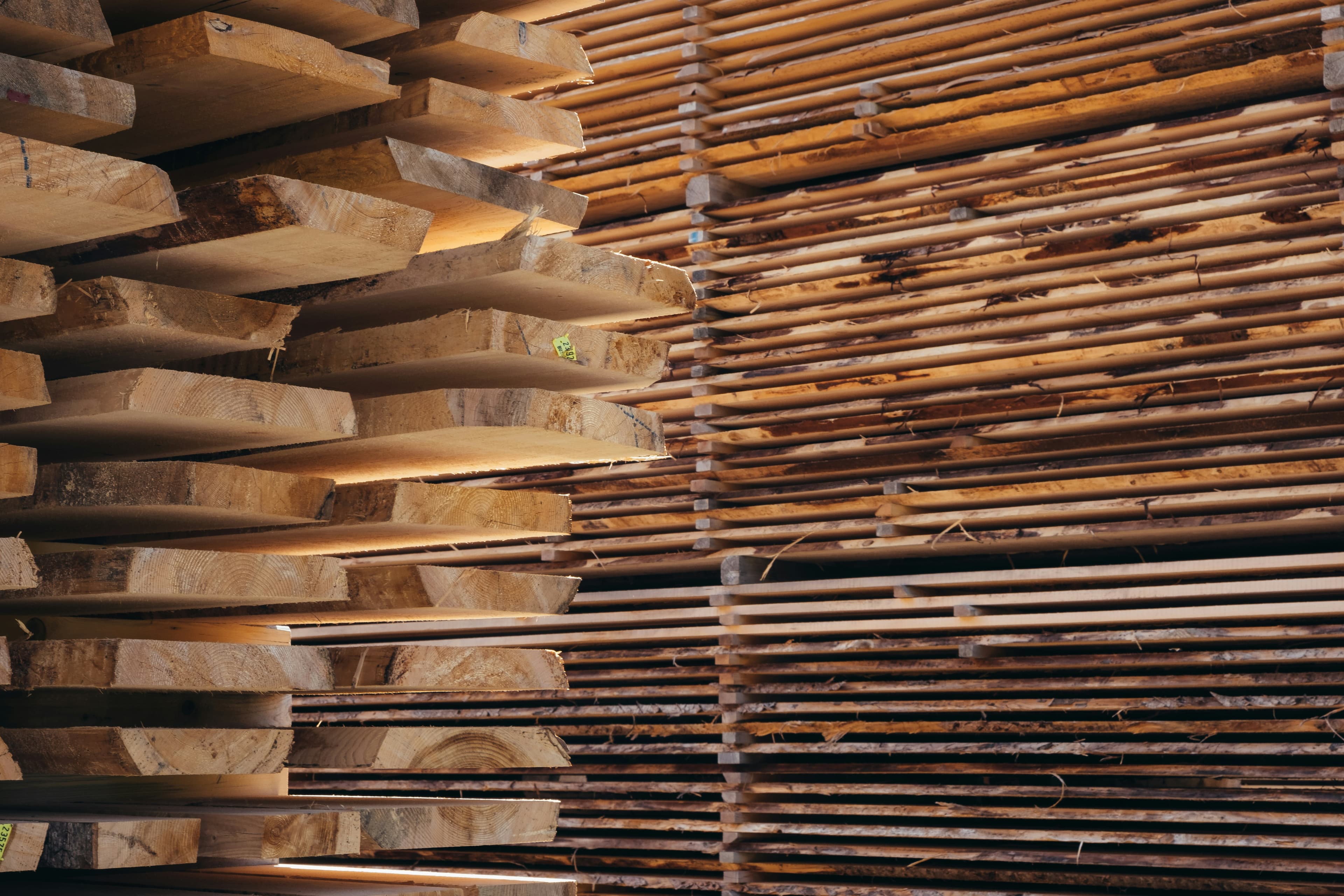 Stacked lumber
